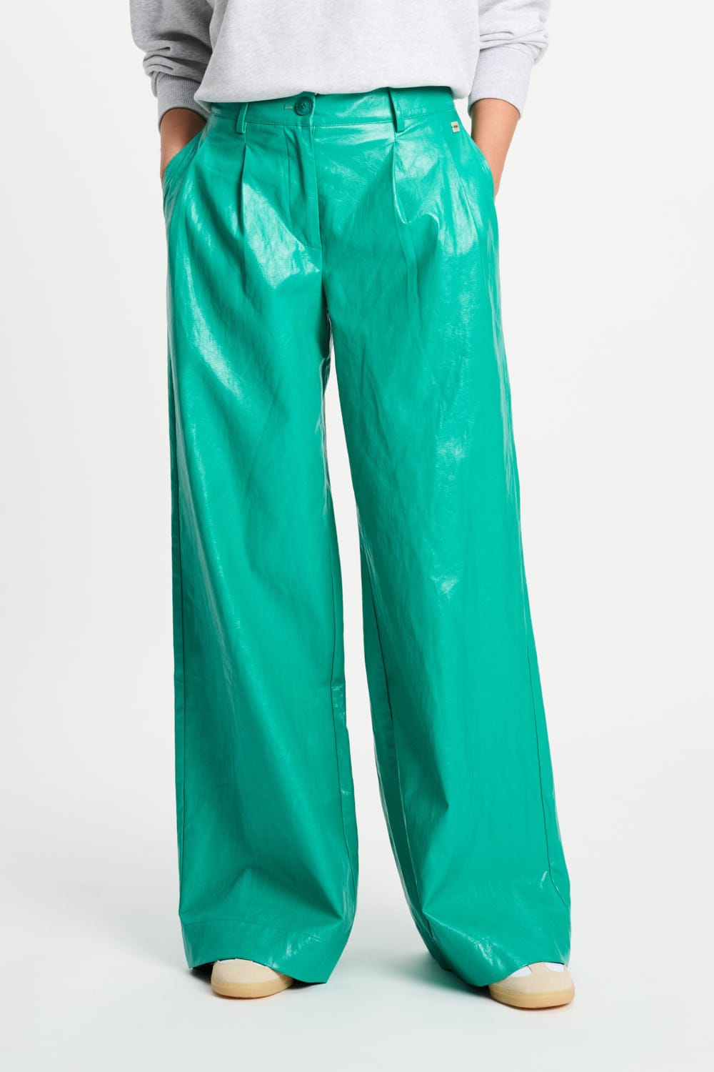 POM Amsterdam Pants PANTS - Faux Leather Wander Green