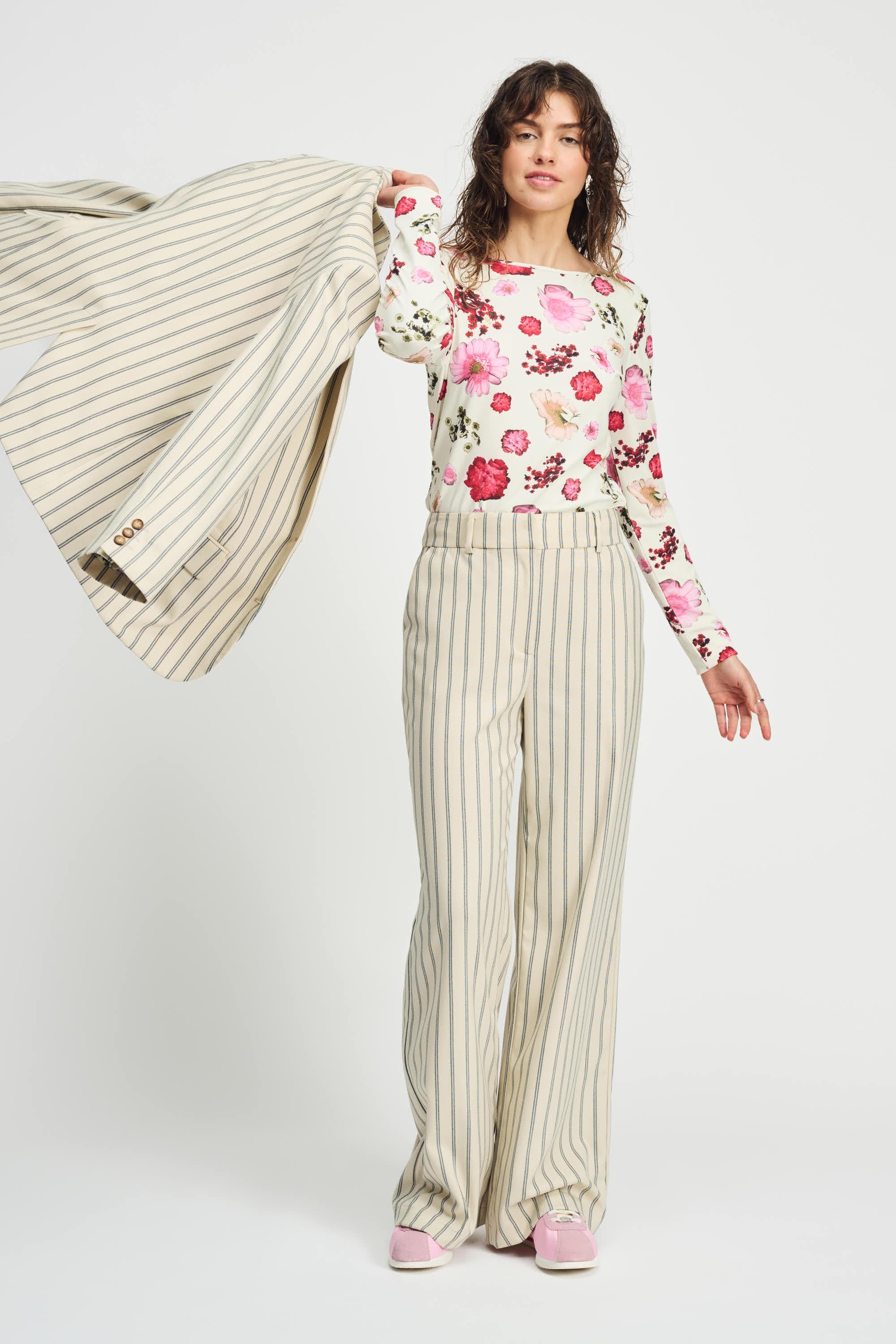 POM Amsterdam Pants PANTS - Striped Cream