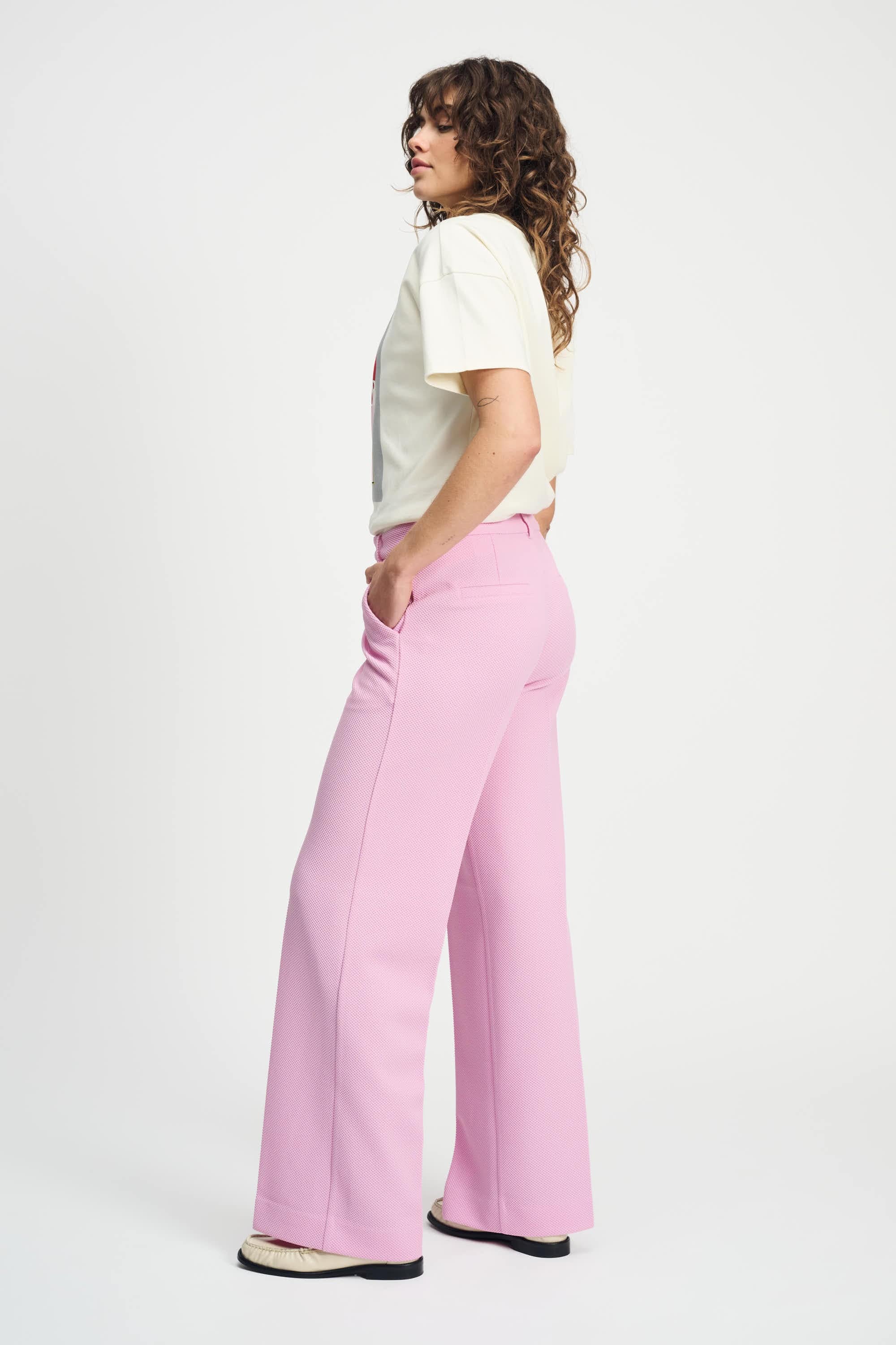 POM Amsterdam Pants PANTS - Wide Leg Rose Pink