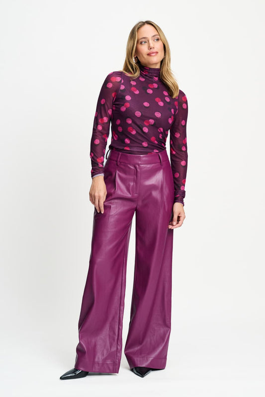 POM Amsterdam Pants Purple / 34 PANTALON - Abby Dark Plum