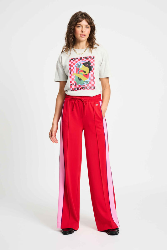 POM Amsterdam Pants Red / 34 PANTALON - Colourblock Chili Red
