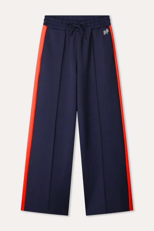 POM Amsterdam Pants TRACKPANTS - Stripe Night Blue