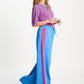 POM Amsterdam Pants TRACKPANTS - Striped Smashing Blue