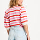 POM Amsterdam Pullovers PULL - Striped Pink Orange