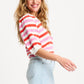 POM Amsterdam Pullovers PULL - Striped Pink Orange