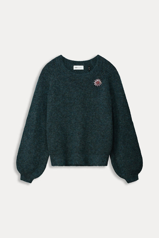 POM Amsterdam Pullovers PULL - Teal Green