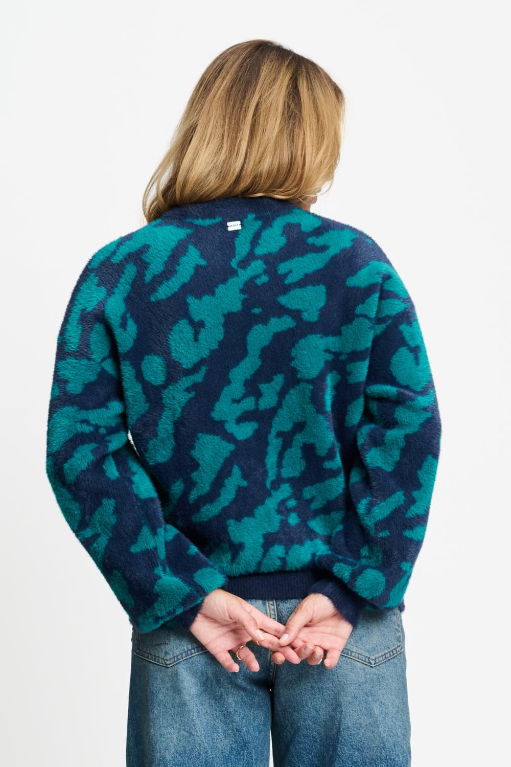 POM Amsterdam Pullovers PULLOVER - Frida Animal Teal Green