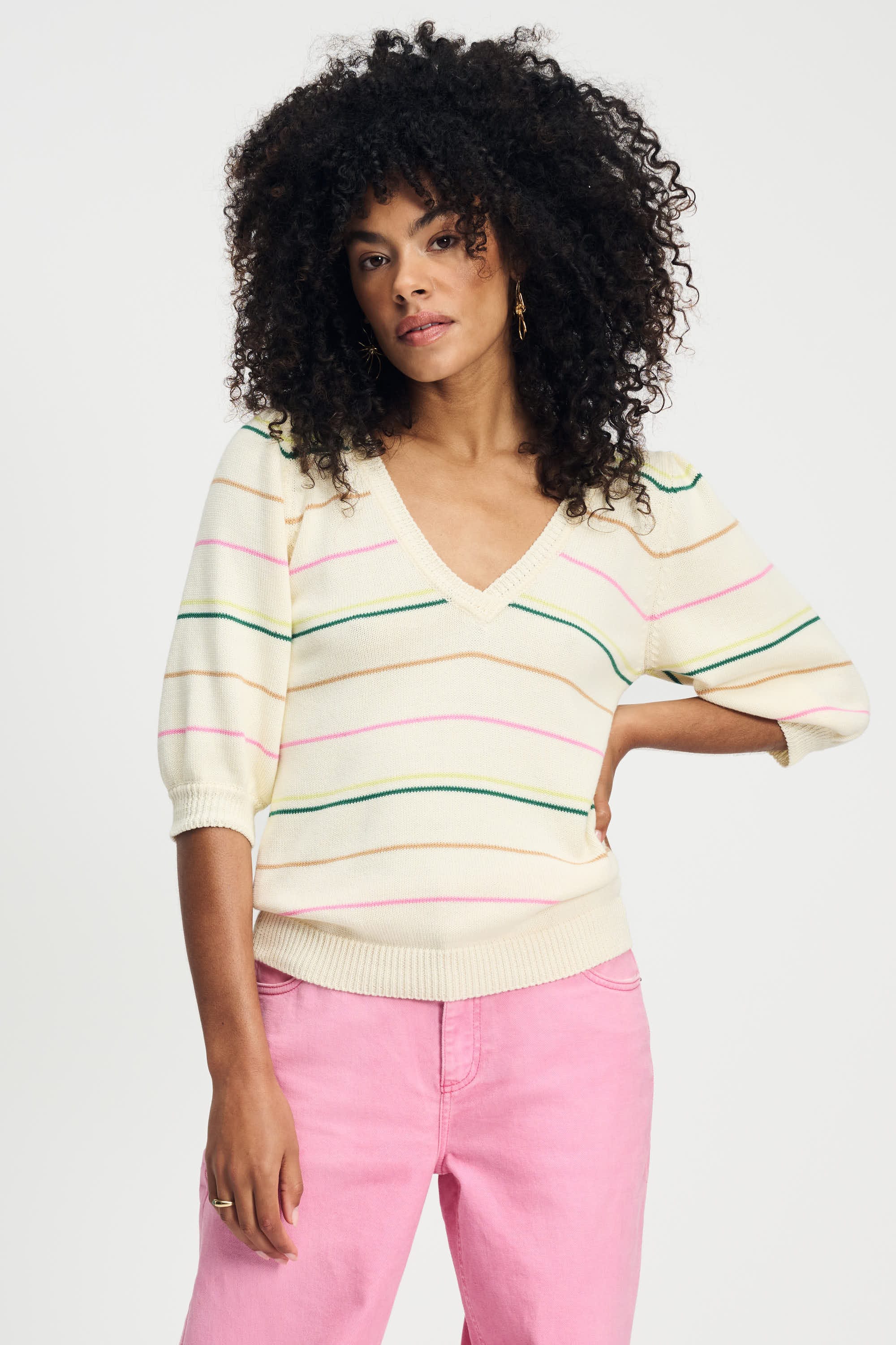 POM Amsterdam Pullovers PULLOVER - Striped Multi