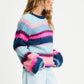 POM Amsterdam Pullovers SWEATER - Brushed Stripes Blue