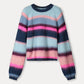 POM Amsterdam Pullovers SWEATER - Brushed Stripes Blue