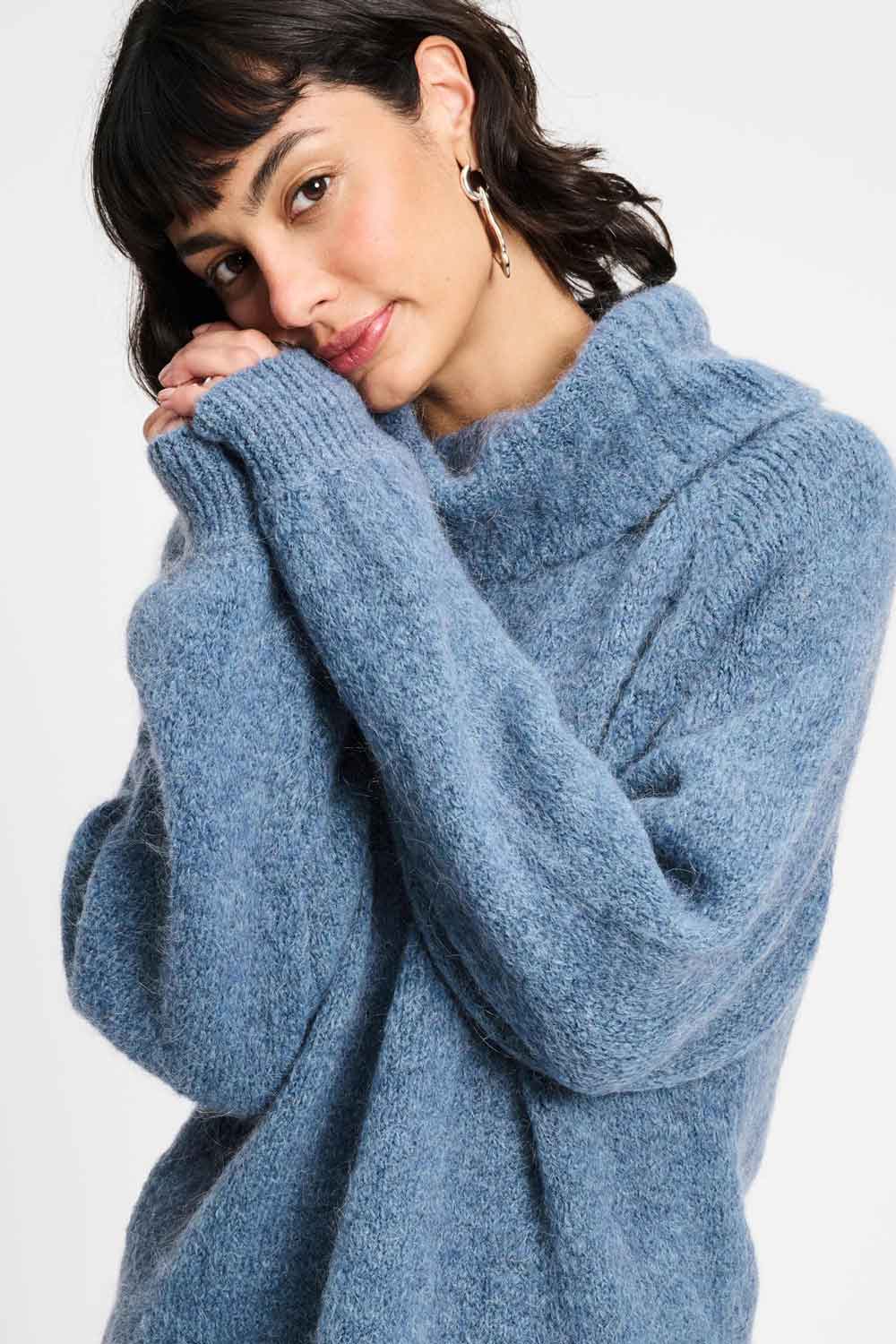POM Amsterdam Pullovers SWEATER - Dawn Blue