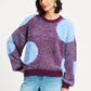 POM Amsterdam Pullovers SWEATER - Dots Plum