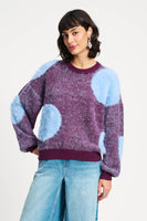 POM Amsterdam Pullovers SWEATER - Dots Plum