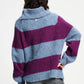 POM Amsterdam Pullovers SWEATER - Plum Stripes