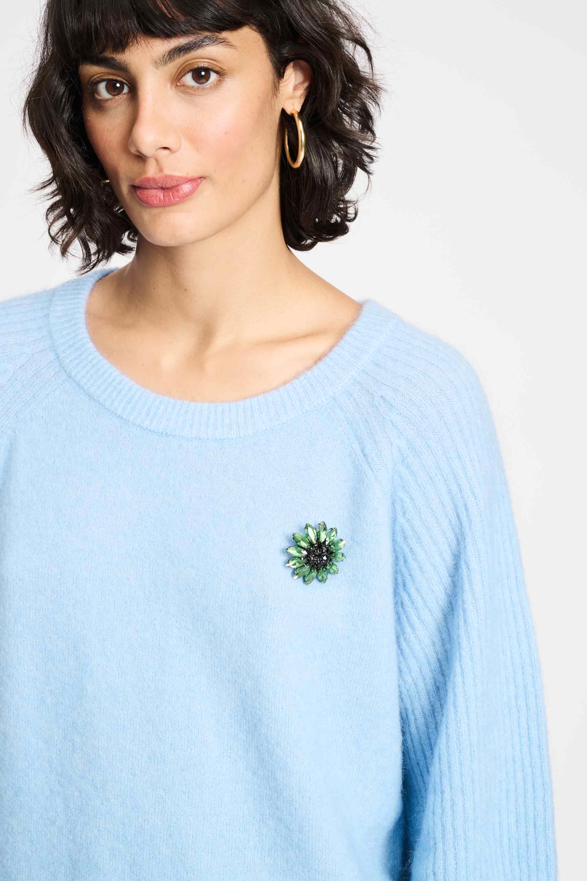 POM Amsterdam Pullovers SWEATER - Sky Blue