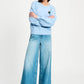 POM Amsterdam Pullovers SWEATER - Sky Blue