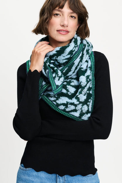 POM Amsterdam Scarves Green / OS ÉCHARPE - Hero Animal Green Blue