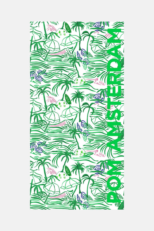 POM Amsterdam Shawls Green / OS ECHARPE - Beach Vibes Linen