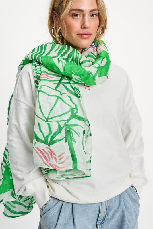 POM Amsterdam Shawls Green / OS ECHARPE - Beach Vibes Linen