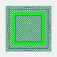 POM Amsterdam Shawls Green / OS SHAWL - Stripe Palm Green