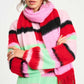 POM Amsterdam Shawls Multi colour / OS ECHARPE - Brushed Stripes Green