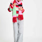 POM Amsterdam Shawls Multi colour / OS ECHARPE - Brushed Stripes Green