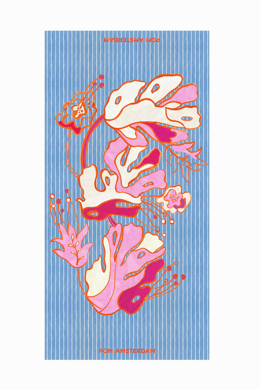 POM Amsterdam Shawls Multi colour / OS ECHARPE - Urban Flora Stripes Linen