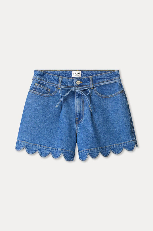 POM Amsterdam Shorts SHORTS - Denim Scallop