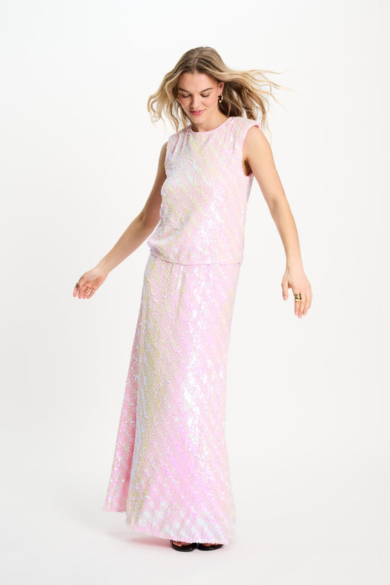 POM Amsterdam Skirts JUPE - Sequins Shell Pink