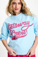 POM Amsterdam Sweaters Blue / 34 SWEATER - Getaway Crew Blue Mist