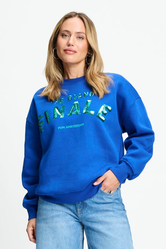 POM Amsterdam Sweaters Blue / 34 SWEATER - Sophie The Grand Finale Cobalt Blue