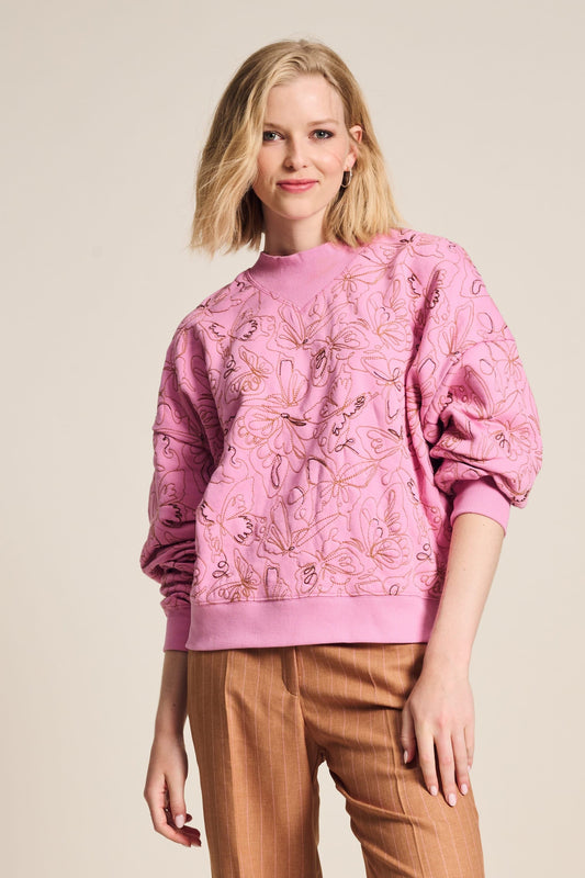 POM Amsterdam Sweaters Pink / 34 SWEATER - Butterfly Rose Pink