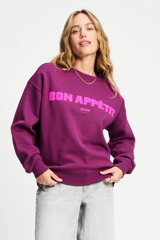POM Amsterdam Sweaters Purple / 34 SWEATER - Plum