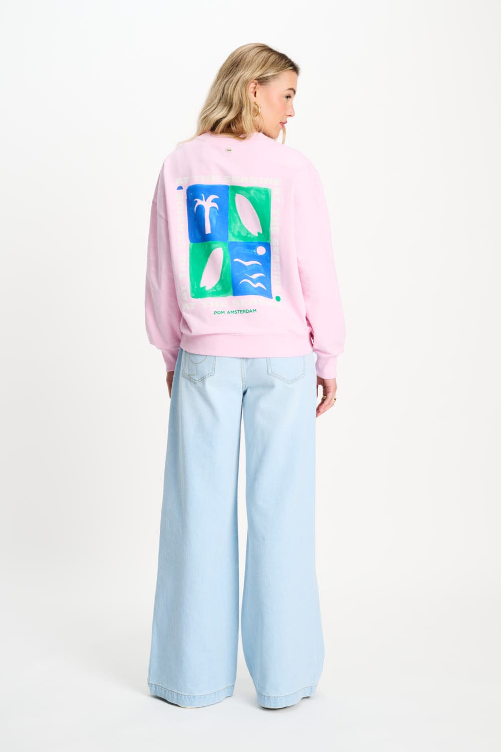 POM Amsterdam Sweaters SWEATER - At The Seaside Pink
