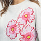 POM Amsterdam Sweaters SWEATER - Floral Grey Melange