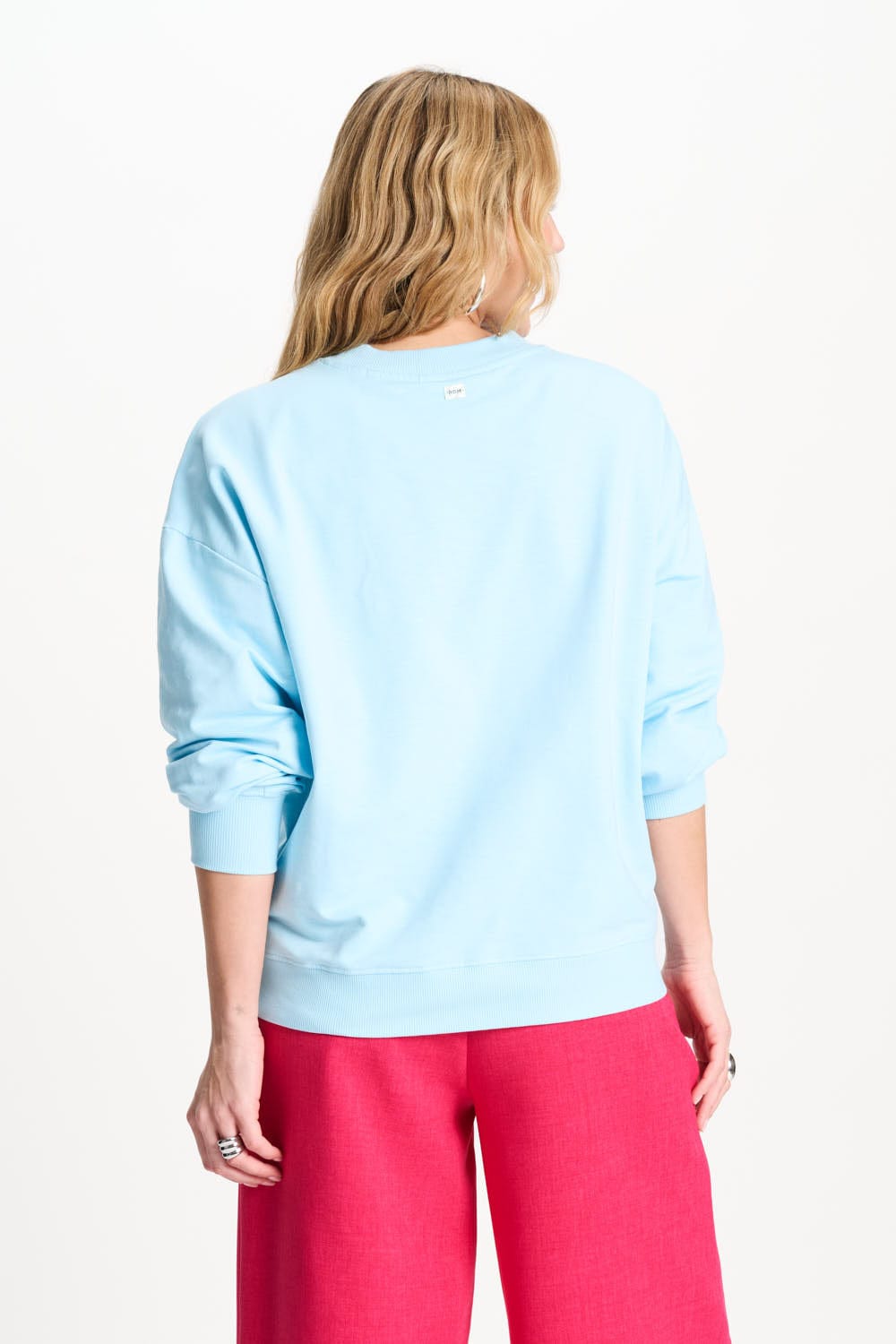 POM Amsterdam Sweaters SWEATER - Getaway Crew Blue Mist