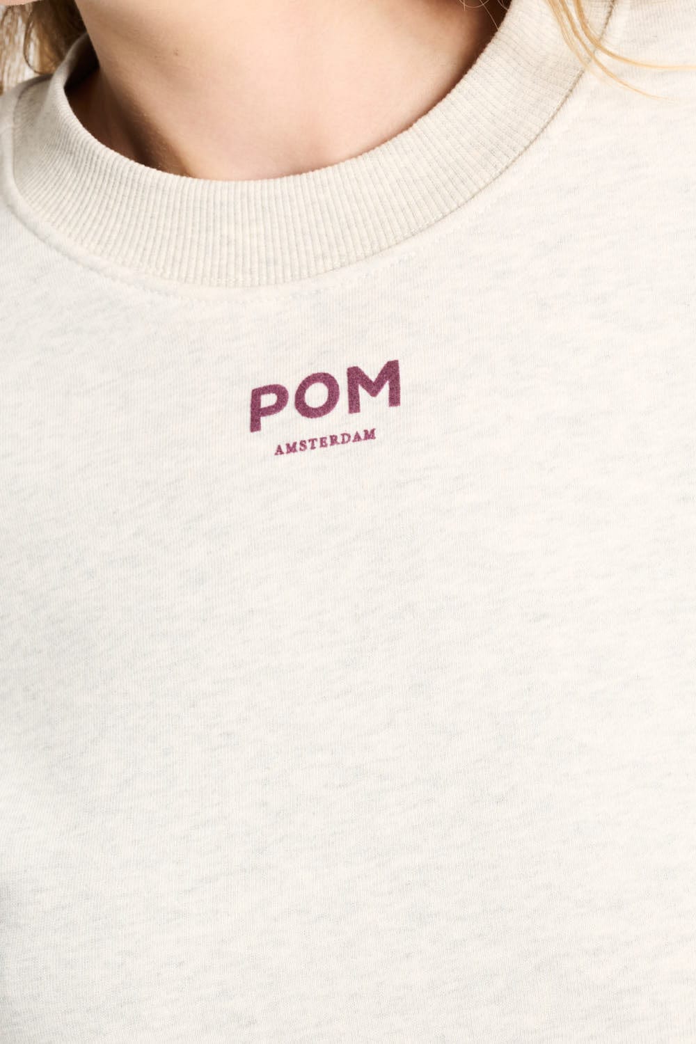 POM Amsterdam Sweaters SWEATER - POM Grey Melange
