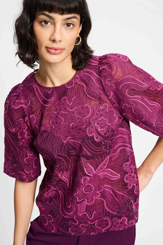 POM Amsterdam Tops Purple / 34 TOP - Dashing Plum