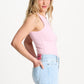 POM Amsterdam Tops TANKTOP - Rib Shell Pink