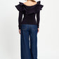 POM Amsterdam Tops TOP - Billie Shimmer Dark Plum