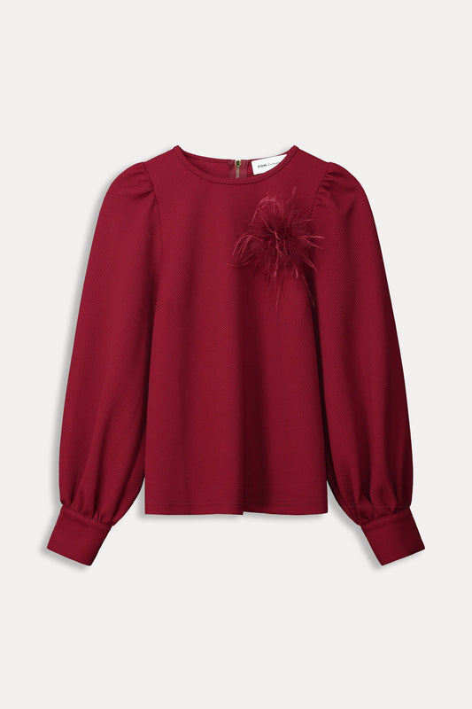 POM Amsterdam Tops TOP - Burgundy Red