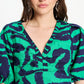 POM Amsterdam Tops TOP - Poplin Waves Green