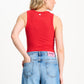 POM Amsterdam Tops TOP - Rib Bloom Red