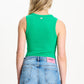 POM Amsterdam Tops TOP - Rib Palm Green