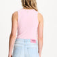 POM Amsterdam Tops TOP - Rib Shell Pink