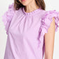 POM Amsterdam Tops TOP - Ruffles Lavender