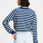 POM Amsterdam Tops TOP - Striped Blue White