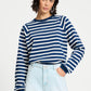 POM Amsterdam Tops TOP - Striped Blue White