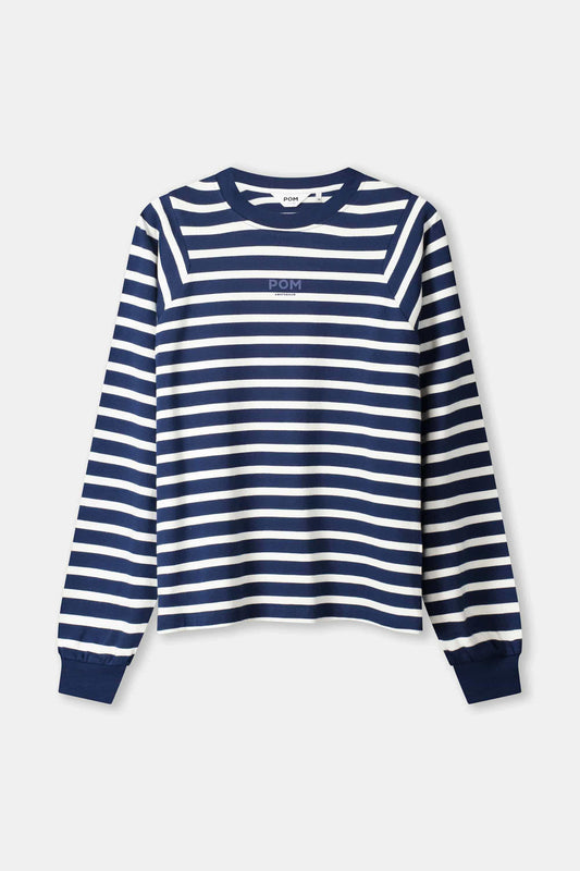 POM Amsterdam Tops TOP - Striped Blue White