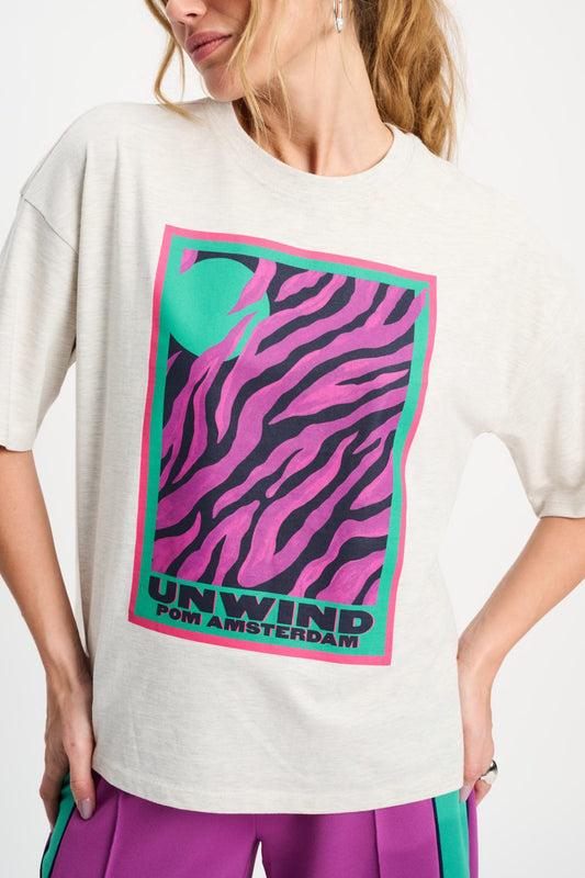 POM Amsterdam Tshirts Grey / 34 TSHIRT - Animal